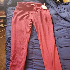 Popflex Crisscross Hourglass Leggings Maroon 3x 29"